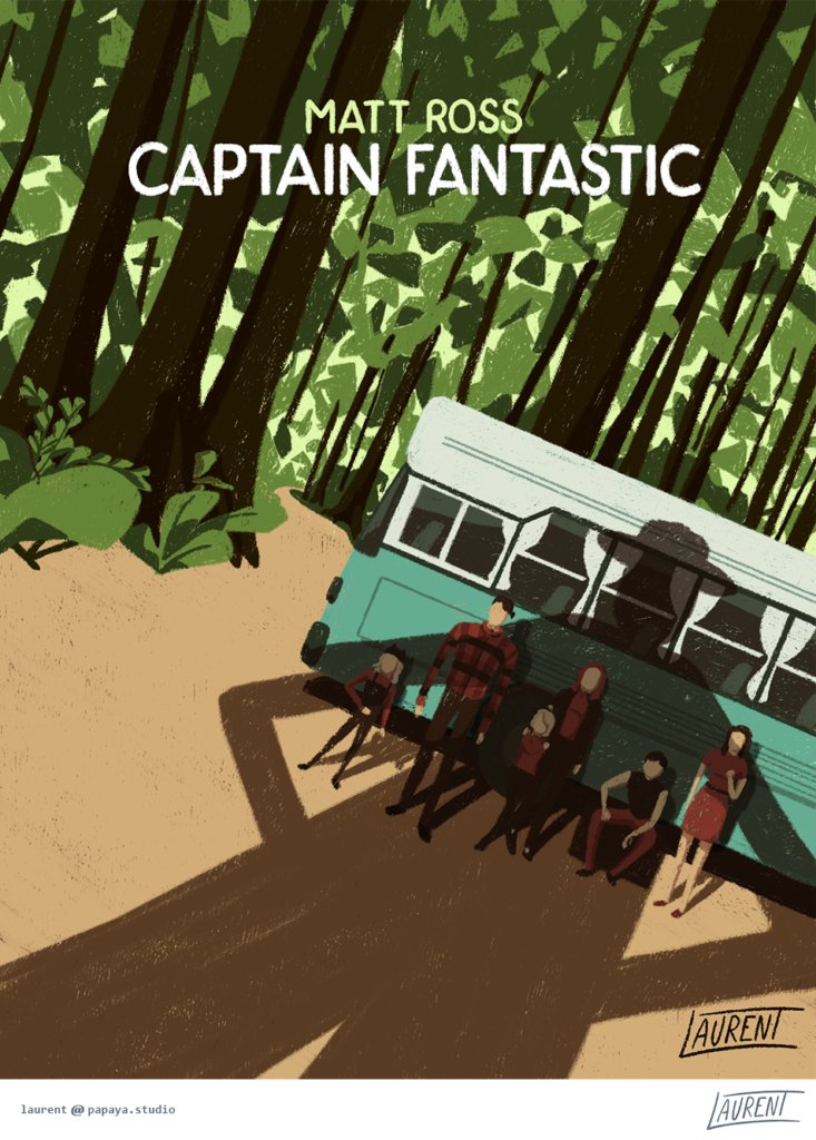 Laurent-Ferrante-illustration-movie-poster-captain-fantastic