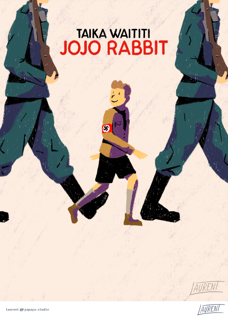Laurent-Ferrante-illustration-movie-poster-jojo-rabbit